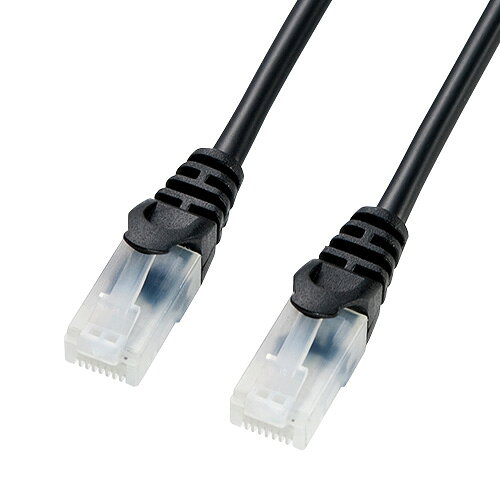 サンワサプライ ツメ折れ防止CAT5eLANケーブル LA-Y5TS-005BK(代引不可)【メール便配送】【送料無料】