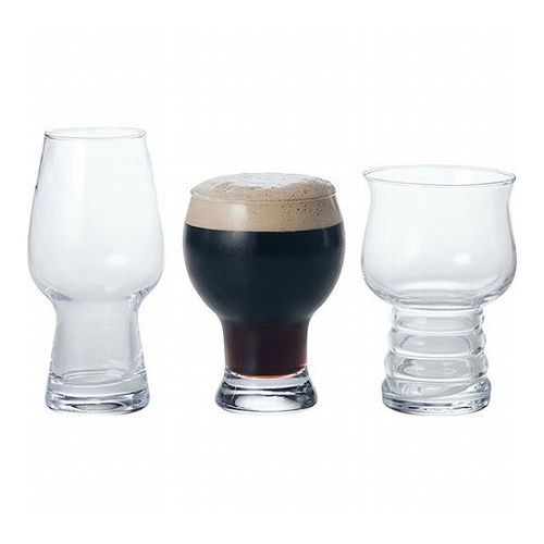 飲み比べ クラフトビールグラス グラス小(460ml)・グラス中(480ml)・グラス大(450ml)×各1 C6107616(代引不可)
