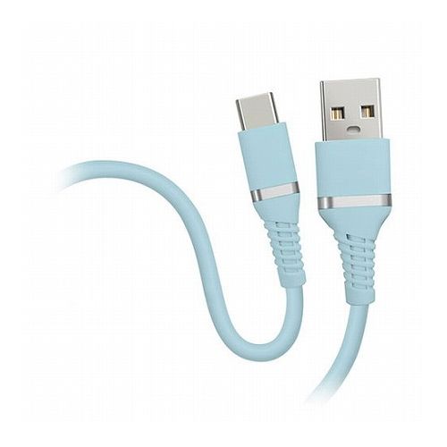 【10本セット】 HIDISC やわらかケーブル USB-A to Type-C アイシーブルー HD-SACC1BLX10(代引不可) 【10本セット】 HIDISC やわらかケーブル USB-A to Type-C アイシーブルー HD-SACC1BLX10(代引不可)