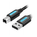 【5本セット】 VENTION USB 2.0 A Male to B Maleケーブル PVC Type 3m ブラック CO-7224X5(代引不可)(2)