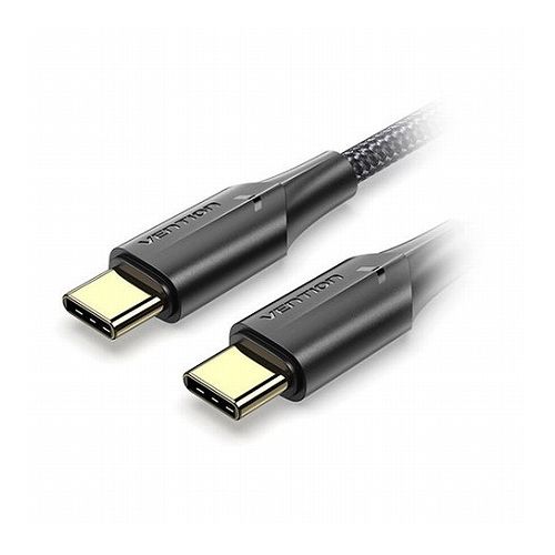 【5本セット】 VENTION USB 2.0 C-type Male to C-type Male 3Aケーブル LEDタイプ 1.5m ブラック TA-9941X5(代引不可)