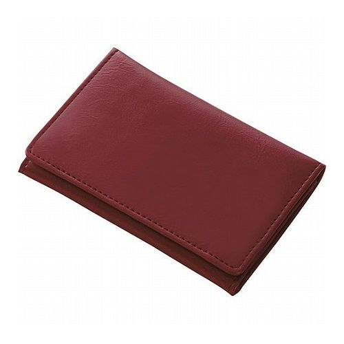 【3セット】 レイメイ藤井 GLOIRE メモホルダー付名刺入れ(合皮製)ワイン GLN1054ZX3(代引不可)