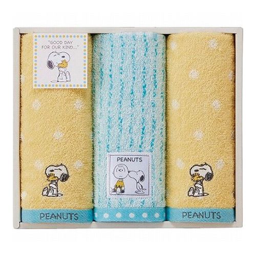 スヌーピー ハグ フェイスタオル3P 34×80cm C6078545(代引不可)