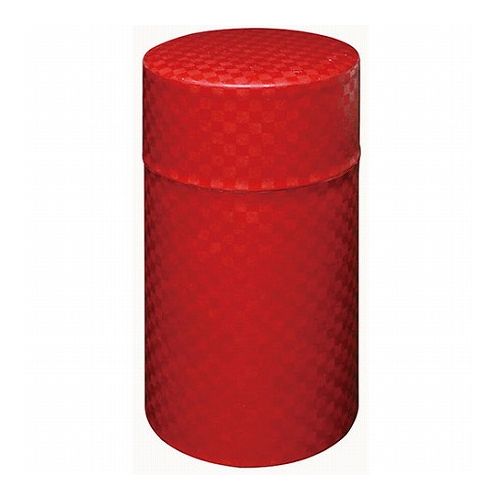 ヤマコー てまひま工房 お茶缶 ぽッ・かん モダン市松 赤 L yamaco78339(代引不可)