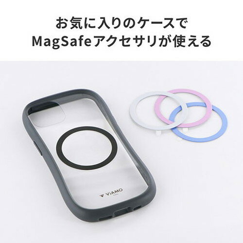 LEPLUS NEXT MagSafe対応 ステンレスシート MAGTUS Stainless Steel Sheet (Circle type) ホワイト LN-MGS03WH