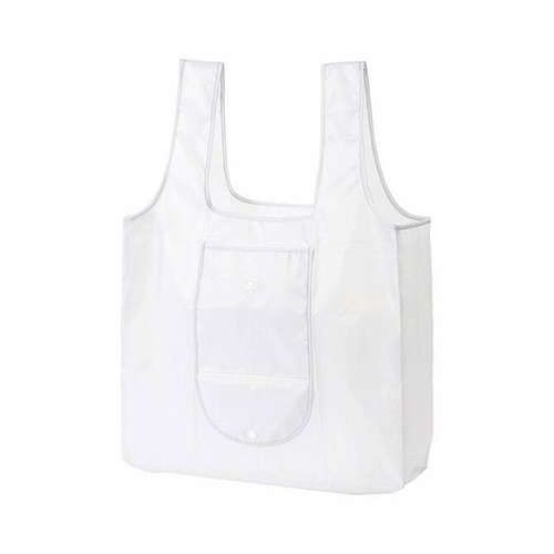 Shopping Bags, Ecology Bags - 【5枚セット】 かんたんたためるエコバッグ 大きめショルダータイプ 約125×430×360mm ライトグレー 22555504X5