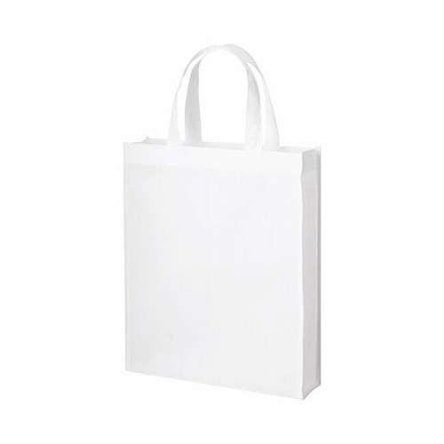 【10枚セット】 再生不織布A4スクエアトート エコマーク認証付き・約280×350×70mm ナチュラルホワイト 22549913X10