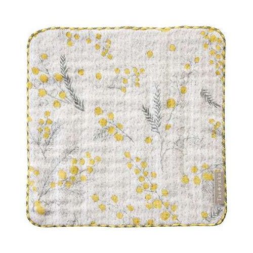 【5枚セット】 Taoyaka 4重ガーゼ織ハンカチ 使うほどにやわらかい・肌にやさしい・口まわりやベビーケアに ミモザ 日本製 22557108X5【送料無料...