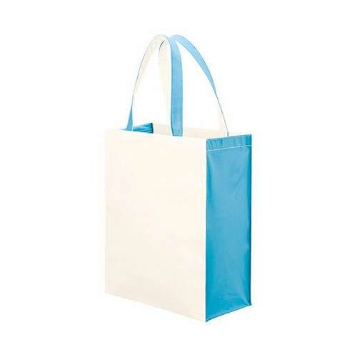 【5枚セット】 再生PETユーティリティバッグコンビ Lサイズ 約360×300×140mm・持ち手約48cm スモークブルー 22557317X5【送料無料】