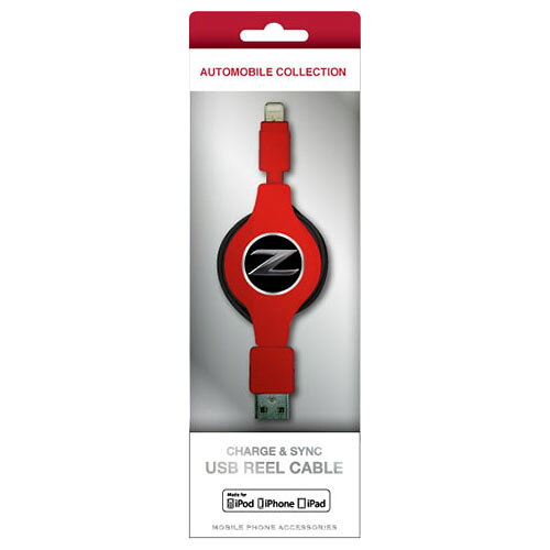 NISSAN 公式ライセンス品 FAIRLADY Z CHARGE & SYNC USB REEL CABLE FOR IPHONE RED NZMUJ-R1RD(代引不可)【メール便配送】【送料無料】(2)