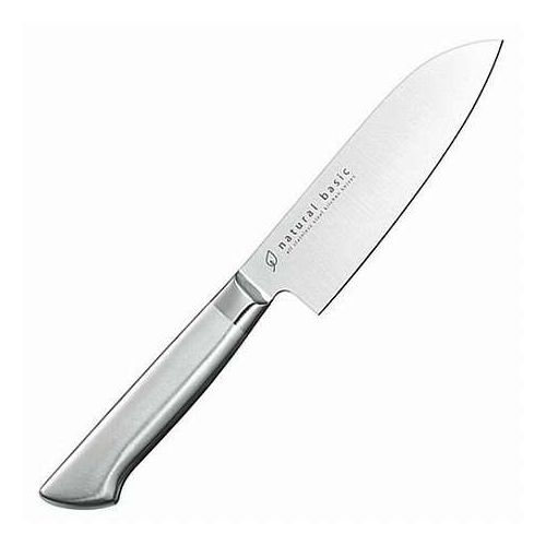 【5本セット】 ナチュラルベーシック オールステン プチ三徳 140mm サビに強くお手入れ簡単 一体型で衛生的 NBA-05X5(代引不可)【送料無料】