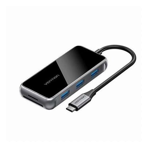 VENTION USB-C to HDMI/USB 3.0x3/SD/TF/PD ドッキングステーション 15cm グレー TF-8061(代引不可)【送料無料】