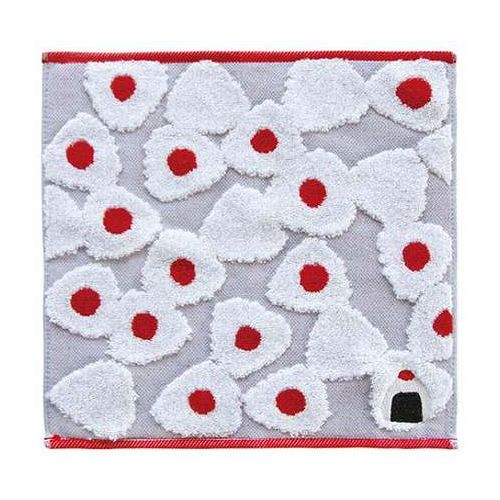 Meets! GuuGuuシリーズ ジャガードタオルハンカチ おにぎり 【約23×23mm】 かわいい刺繍のワンポイント 22656711(代引不可)