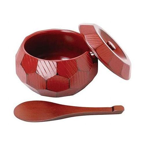 ヤマコー 涼美 涼を楽しむ食器 木製飯器セット 蓋 しゃもじ付 根来 中サイズ 木の温もりと高級感を演出 和の食卓に映える yamaco33317 キッチン雑貨 食器 カトラリー【送料無料】