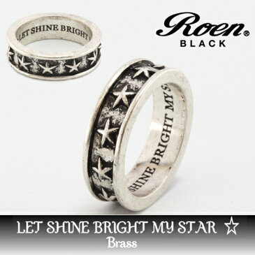 RoenBLACK スター リング シルバーカラー 星 指輪 ペア RO-652-17(代引不可)【送料無料】