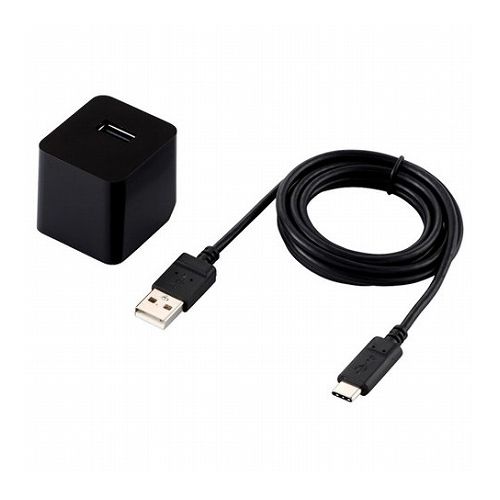 商品説明1.5mのUSB Type-A -USB Type-Cケーブルを付属し、USB Type-Cコネクタ搭載のスマートフォンやタブレットを最大2.4A出力で充電できるコンパクトなキューブ型のAC充電器。仕様●対応機種:USB Type-Cコネクタから、または USB Type-Aポートを利用して、最大12W(5V/2.4A)までの出力で充電可能な機器●コネクタ形状:USB Type-A(メス)●定格入力電圧:AC100-240V 50/60Hz●定格出力電力:12W●定格出力電圧:5V●定格出力電流:2.4A●外形寸法:幅36×奥行き36×高さ40(mm)●質量:約84g●付属品:USB Type-A to USB Type-Cケーブル●ケーブル長:約1.5m●カラー:ブラック●電気用品安全法:◇PSE 特定電気用品●使用可能地域:日本●保証期間:1年●その他:90°回転収納式コンセントプラグ/絶縁スリーブ付コンセントプラグ【代引きについて】こちらの商品は、代引きでの出荷は受け付けておりません。【送料について】北海道、沖縄、離島は送料を頂きます。