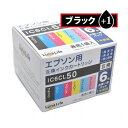 3個セット ワールドビジネスサプライ エプソン用 互換インクカートリッジ IC6CL50 ブラック1本おまけ付き LNEP50/6PBK+1X3(代引不可)【送...