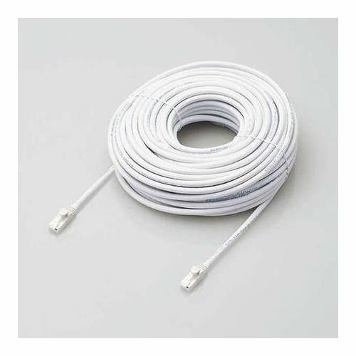 Cable - elecom エレコム LANケーブル/CAT6A対応/EU RoHS指令準拠/爪折れ防止/簡易パッケージ仕様/30m/ヨリ線/ホワイト LD-GPAT/WH30/RS(代引不可)【送料無料】