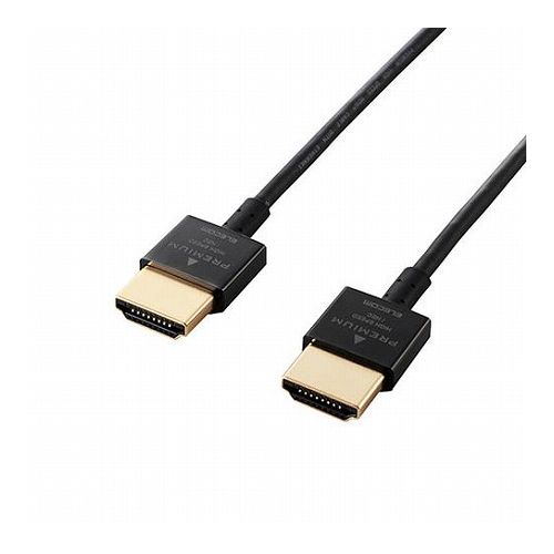 Hdmi Cable - エレコム HDMIケーブル/Premium/超スリム/1.8m/ブラック DH-HDP14SS18BK(代引不可)【メール便配送】【送料無料】