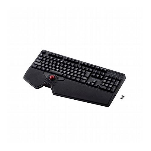 エレコム ワイヤレスフルキーボード/メンブレン式/メカニカルライク/トラックボール付/リストレスト付/USBハブ付/ハードウェアマクロ対応/ブラック TK-TB01DMBK(代引不可)【送料無料】 エレコム ワイヤレスフルキーボード/メンブレン式/メカニカルライク/トラックボール付/リストレスト付/USBハブ付/ハードウェアマクロ対応/ブラック TK-TB01DMBK(代引不可)【送料無料】