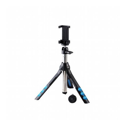 エレコム スマートフォン用 2way三脚 Bluetoothリモコン付 ブラック P-STSRBK(代引不可)