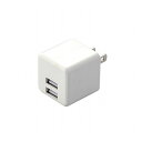 エレコム AC充電器/スマホ・タブレット用/2.4A出力/USB-Aメス2ポート/おまかせ充電搭載/キューブ型/ホワイト MPA-ACU11WH(代引不可)(2)
