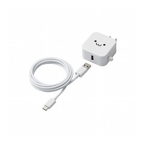 エレコム AC充電器/スマホ・タブレット用/2.4A出力/Type-C/USB-C/ケーブル同梱/1.5m/USB-Aメス1ポート/おまかせ充電搭載/ホワイトフェイス MPA-ACC23WF(代引不可) エレコム AC充電器/スマホ・タブレット用/2.4A出力/Type-C/USB-C/ケーブル同梱/1.5m/USB-Aメス1ポート/おまかせ充電搭載/ホワイトフェイス MPA-ACC23WF(代引不可)