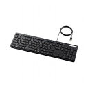 エレコム 有線キーボード/薄型/メンブレン式/抗菌/フルサイズ/ブラック TK-FCM108KBK(代引不可)(2)
