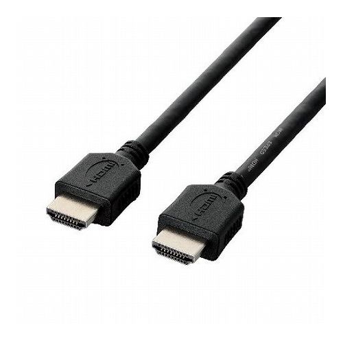 HDMIの最新規格にフル対応した、HIGHSPEEDwithEthernet認証済みの“イーサネット対応HIGHSPEEDHDMIケーブル”です。1本のケーブルで映像信号と音声信号をデジタルのままで高速伝送するだけでなく、イーサネット信号の双方向通信を実現します。100Mbpsのイーサネット通信を実現する、HEC(HDMIイーサネットチャンネル)に対応しています。デジタル音声をテレビなどの表示機器からAVアンプなどの出力機器へ伝送できる、ARC(オーディオリターンチャンネル)に対応しています。3DフルHD(1080p×2画面)、4K2K(4096×2160ドット)に対応しています。色深度は従来の24bit(FullColor:フルカラー)から、30/36/48bit(DeepColor:ディープカラー)まで対応し、より豊かな色表現が可能です。外部ノイズの干渉から信号を保護する3重シールドケーブルを採用しています。外部ノイズの影響を受けにくい、ツイストペア構造を採用しています。EUの「RoHS指令(電気・電子機器に対する特定有害物質の使用制限)」に準拠しています。●対応機種:HDMI(タイプA・19ピン)側:HDMI入力端子を持つ液晶ディスプレイ、プロジェクタ、液晶テレビ等、HDMI(タイプA・19ピン)側:HDMI出力端子を持つパソコン、ゲーム機等●規格:HighSpeedwithEthernet(HDMI1.4a,Category2)●コネクタ形状:HDMI(タイプA・19ピン)-HDMI(タイプA・19ピン)●ケーブルタイプ:ノーマルタイプ●伝送速度:10.2Gbps●対応解像度:4K×2K対応●シールド方法:3重シールド●プラグメッキ仕様:金メッキピン●ケーブル長:3.0m※コネクタを除く●カラー:ブラック●ケーブル太さ:約6.0mm●環境配慮事項:RoHS指令準拠■メーカーエレコム【代引きについて】こちらの商品は、代引きでの出荷は受け付けておりません。【送料について】北海道、沖縄、離島は送料を頂きます。