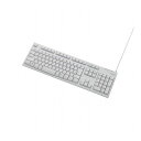 エレコム メンブレン式キーボード/108キー/USB/1000万回高耐久/ホワイト/Rohs準拠/法人向け/簡易パッケージ TK-FCM064WH/RS(代引不可)