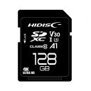 HIDISC 超高速SDXCカード 128GB CLASS10 UHS-I Speed class3, A1対応 HDSDX128GCL10V30(代引不可)【送料無料】