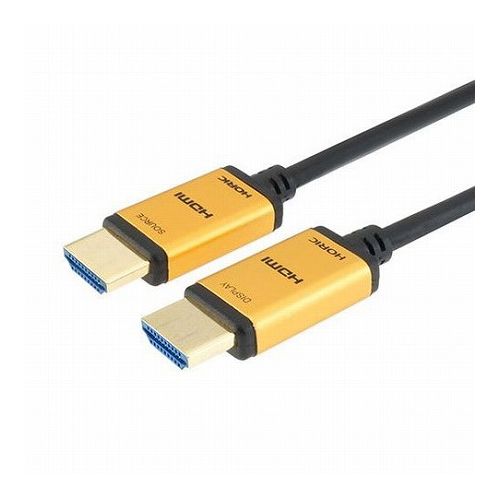 Hdmi Cable - ホーリック 光ファイバー HDMIケーブル 50m スタンダードタイプ ゴールド HH500-546GP(代引不可)【送料無料】