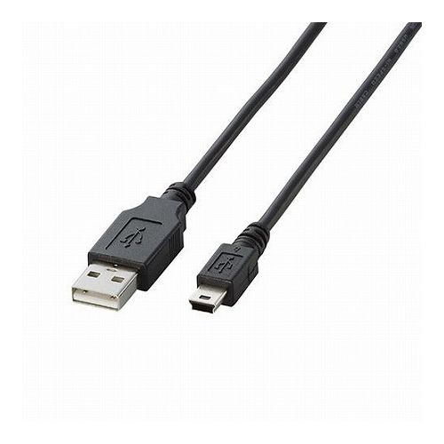 5個セットエレコム USB2.0ケーブル/A-miniBタイプ/ノーマル/5m/ブラック U2C-M50BKX5(代引不可)