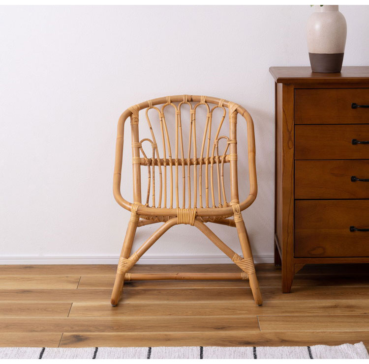 ラタンチェア チェア チェアー ラタン 籐 椅子 イス パーソナルチェア アジアン かわいい おしゃれ 背もたれ アームレスト インテリア 北欧 新生活 リビング コンパクト 省スペース(代引不可)【送料無料】 [2]