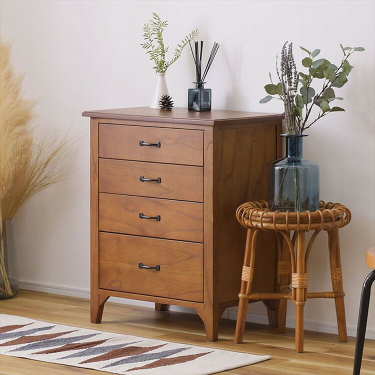 チェスト ミニチェスト 棚 ミンディ材 天然木 アンティーク スリム 省スペース 小さめ 黒アイアン ブラウン 収納 引き出し付き おしゃれ 模様替え(代引不可)【送料無料】