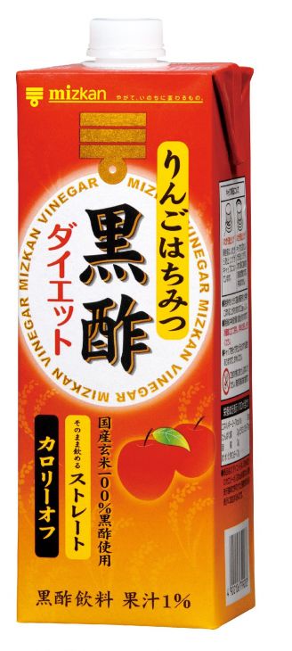 ミツカン りんごはちみつ黒酢 ダイエットストレート 1.0L ＜3本＞ 3本(代引き不可)