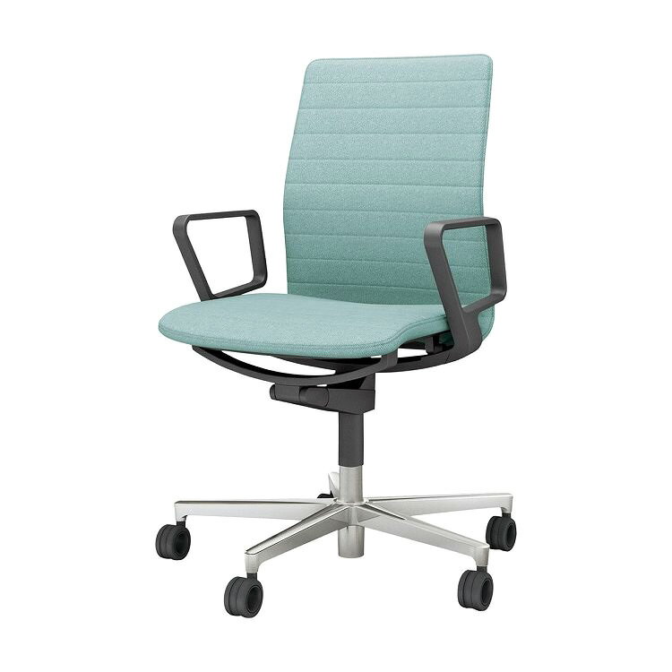 オフィスチェア ファブレ 肘付き C01-P152CU-B39391 アッシュターコイズ 椅子 リモートワーク 在宅 仕事 勉強 快適 おしゃれ パソコンチェア デスクチェア 会社 子供部屋(代引不可)【送料無料】