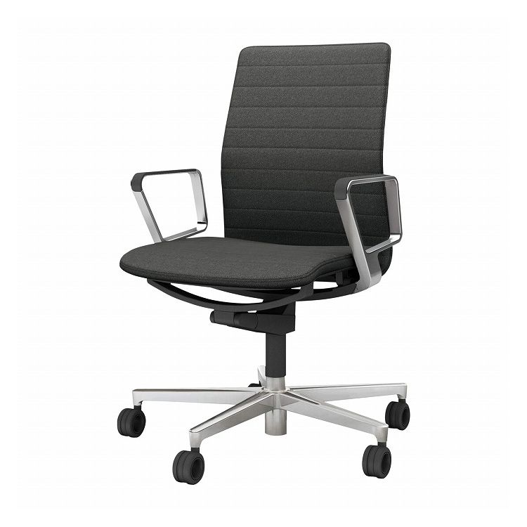 【メーカー直送】 コクヨ チェア ファブレ ストライプ アルミ肘 ブラック 椅子 リモートワーク 在宅 仕事 勉強 快適 おしゃれ パソコンチェア デスクチェア 会社 子供部屋 C01-P162CU-BE6E63 (代引不可)【送料無料】