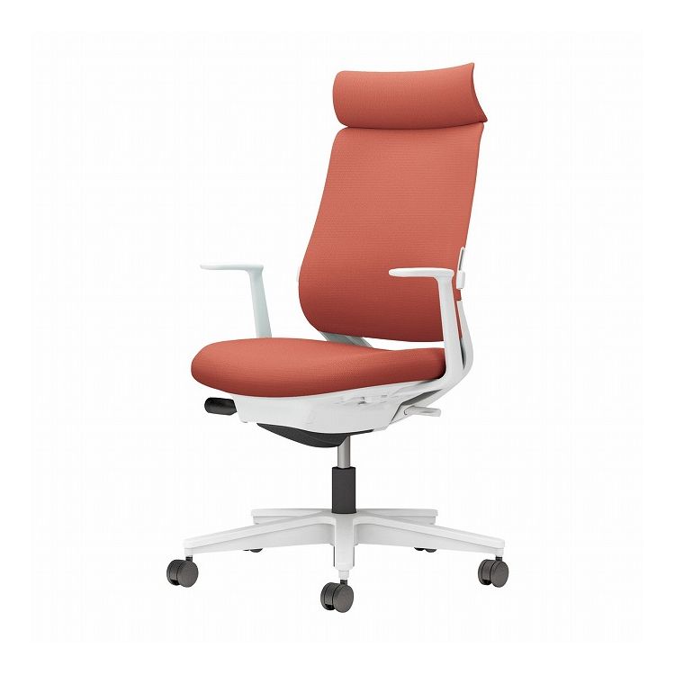【メーカー直送】 コクヨ オフィスチェア 椅子 イス チェア ミトラ2 L型肘 ランバー付 ホワイトグレー ソフトテラコッタ(代引不可)【送料無料】
