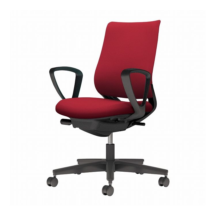 【メーカー直送】 コクヨ オフィスチェア 椅子 イス チェア ミトラ2 サークル肘 ブラック カーマイン(代引不可)【送料無料】