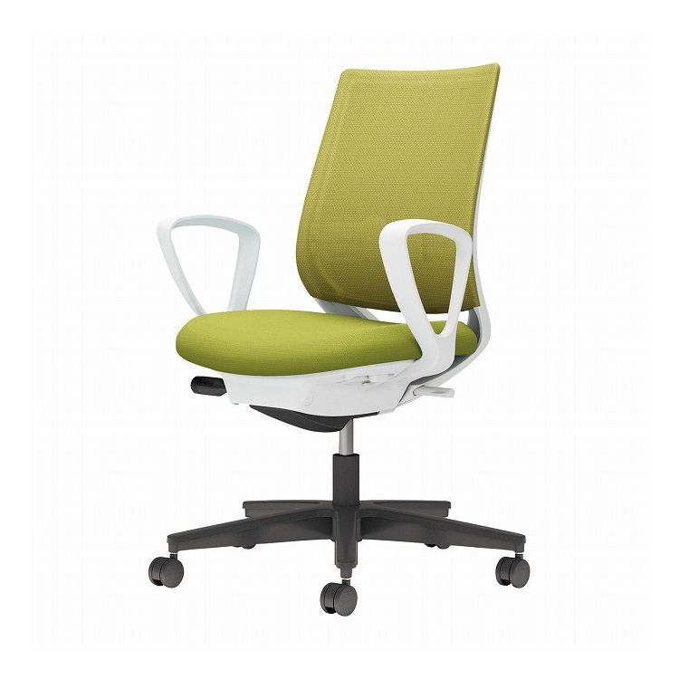 【メーカー直送】 コクヨ オフィスチェア 椅子 イス チェア ミトラ2 サークル肘 ランバー付 ホワイトグレー ライトオリーブ C04-B152MW-E1Q4Q42 (代引不可)【送料無料】