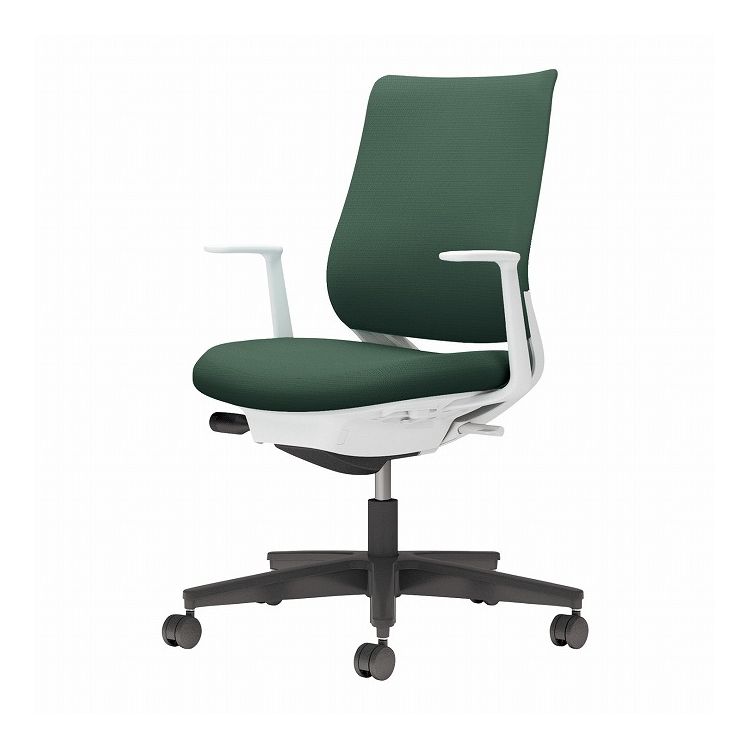 【メーカー直送】 コクヨ オフィスチェア 椅子 イス チェア ミトラ2 L型肘 ホワイトグレー ディープグリーン(代引不可)【送料無料】
