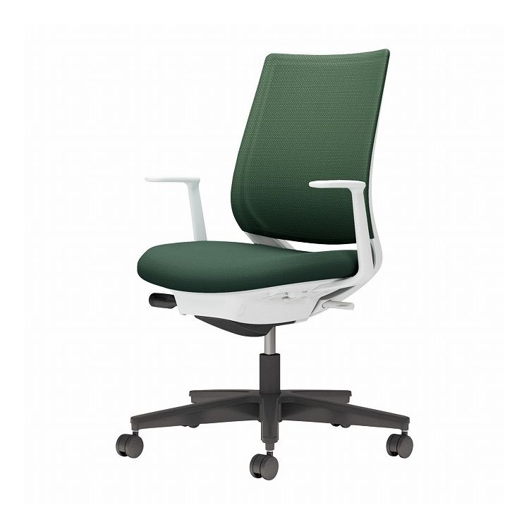 【メーカー直送】 コクヨ オフィスチェア 椅子 イス チェア ミトラ2 L型肘 ホワイトグレー ディープグリーン(代引不可)【送料無料】