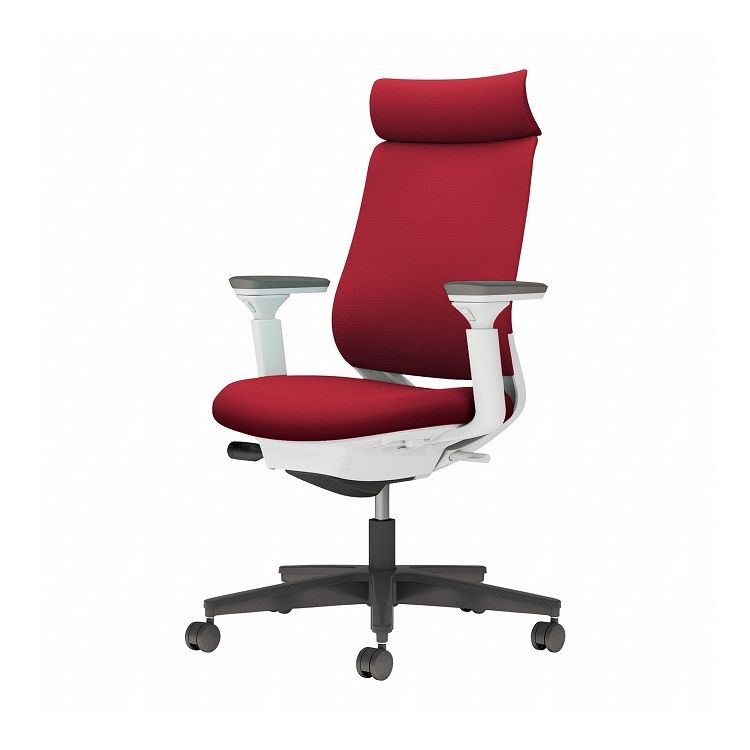 【メーカー直送】 コクヨ オフィスチェア 椅子 イス チェア ミトラ2 可動肘 ホワイトグレー カーマイン..