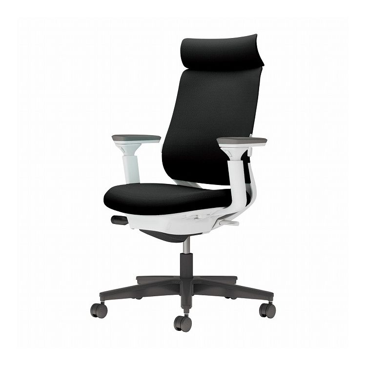 【メーカー直送】 コクヨ オフィスチェア 椅子 イス チェア ミトラ2 可動肘 ランバー付 ホワイトグレー ブラック(代引不可)【送料無料】(3)