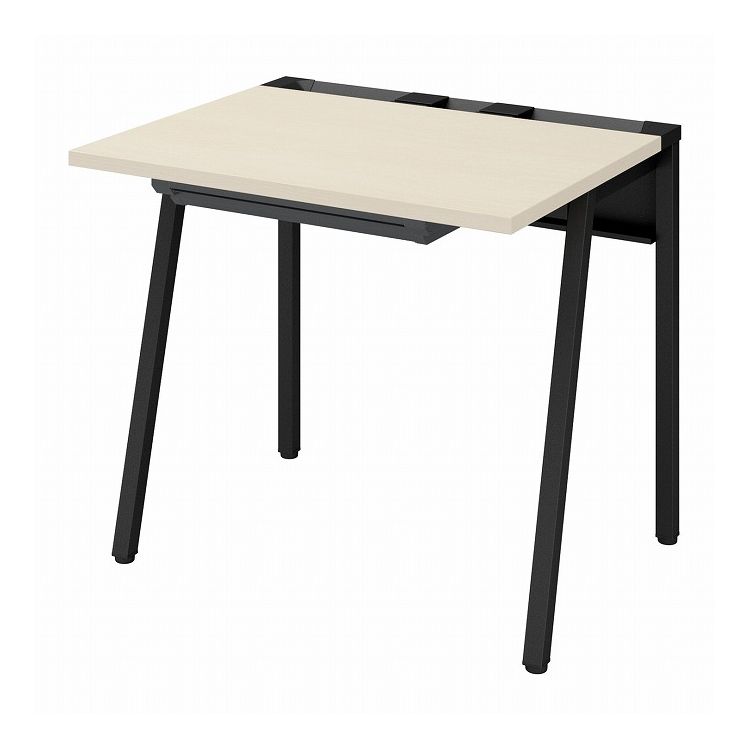 【メーカー直送】 コクヨ デスク リーン LEAN 平机 センター引き出し付き 本体色 ブラック 天板色 ナチ..