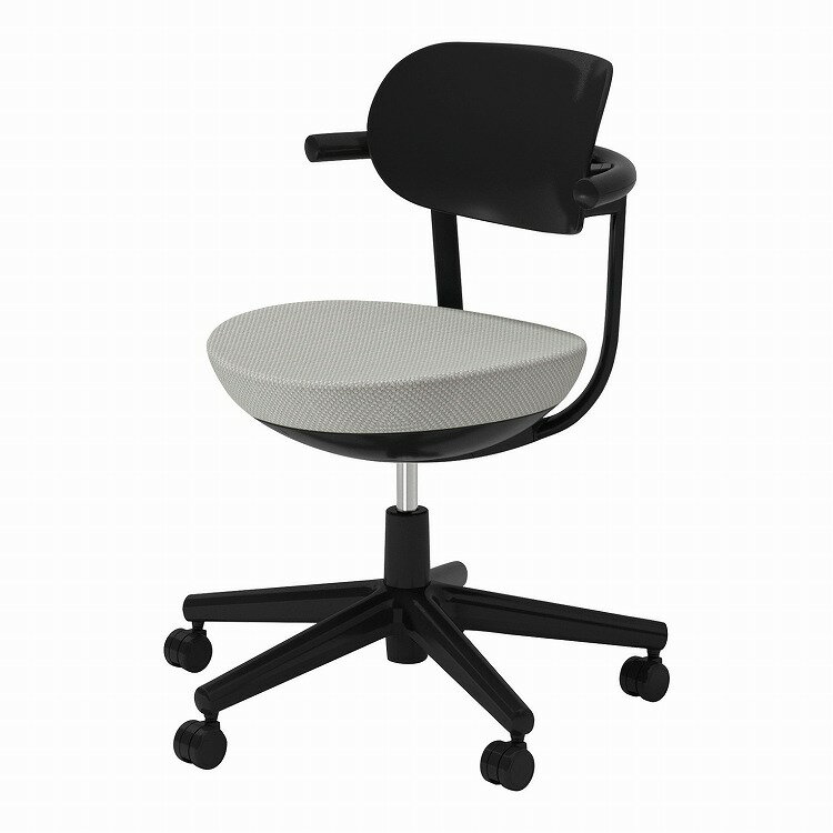 コクヨ 【メーカー直送】カジュアルチェア パロ スタンダードタイプ 背樹脂タイプ スタンダードタイプ 本体ブラック ブラック脚 C07-B11JU-BKE2BK1 フローリング用 ライトグレー・樹脂ブラック(代引不可)【送料無料】