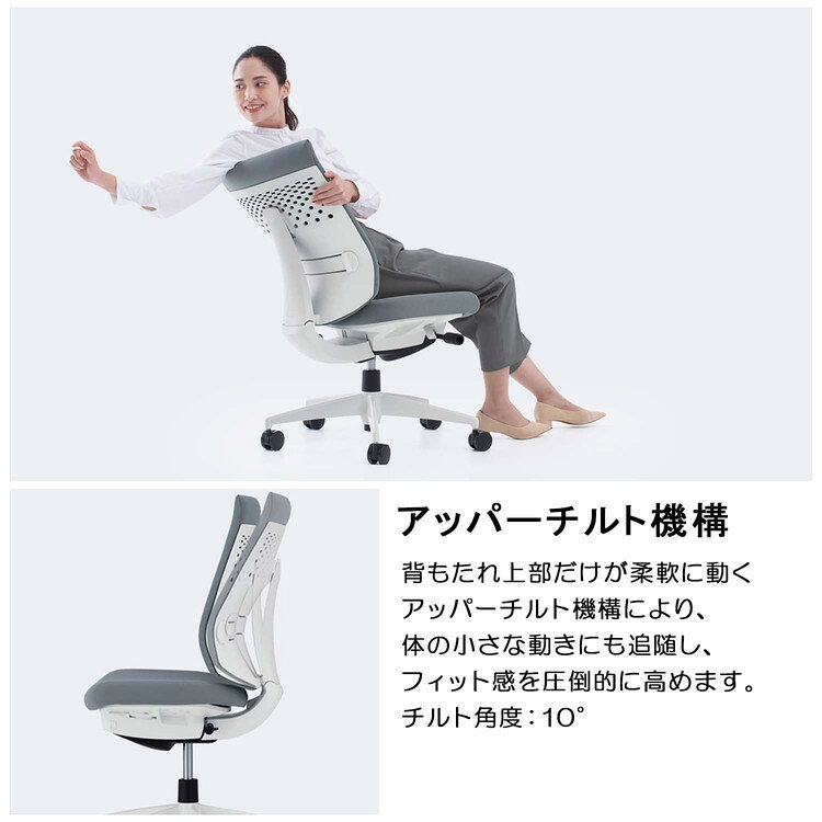 コクヨ 【メーカー直送】オフィスチェア ウィザード4 ローバック 可動肘 ホワイト脚 本体ホワイトグレー C06-W132CW-E1G41K1 カーペット用 ソフトベージュ(代引不可)【送料無料】 [3]