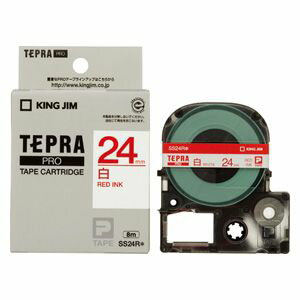 キングジム テプラPROテープ白ラベル 24mm 赤文字 1 個 SS24R 文房具 オフィス 用品 キングジム テプラPROテープ白ラベル 24mm 赤文字 1 個 SS24R 文房具 オフィス 用品