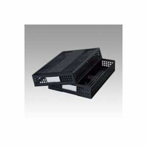 Desk Tray - セキセイ シストレー A4 フタ付 黒 1 個 STX-70-60 文房具 オフィス 用品